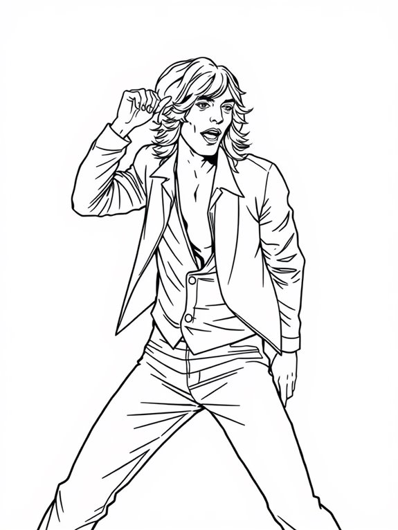 mick jagger coloring page