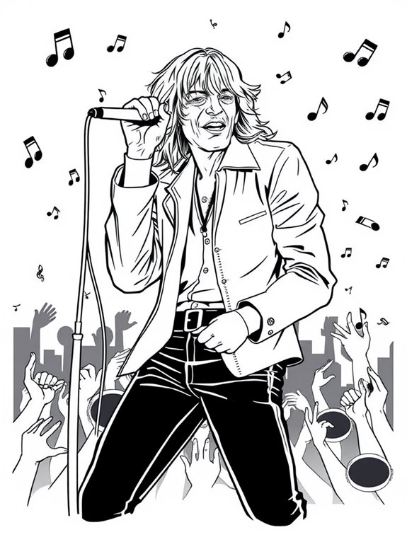 mick jagger coloring page