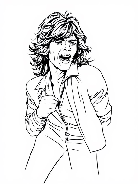 mick jagger coloring page