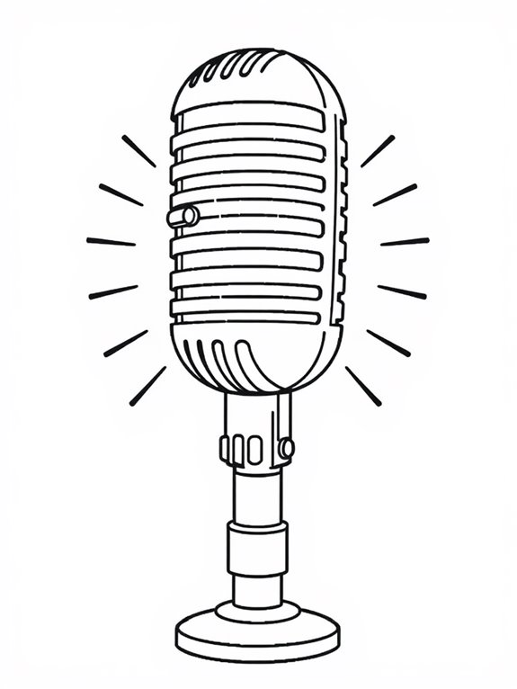 microphone coloring activity page