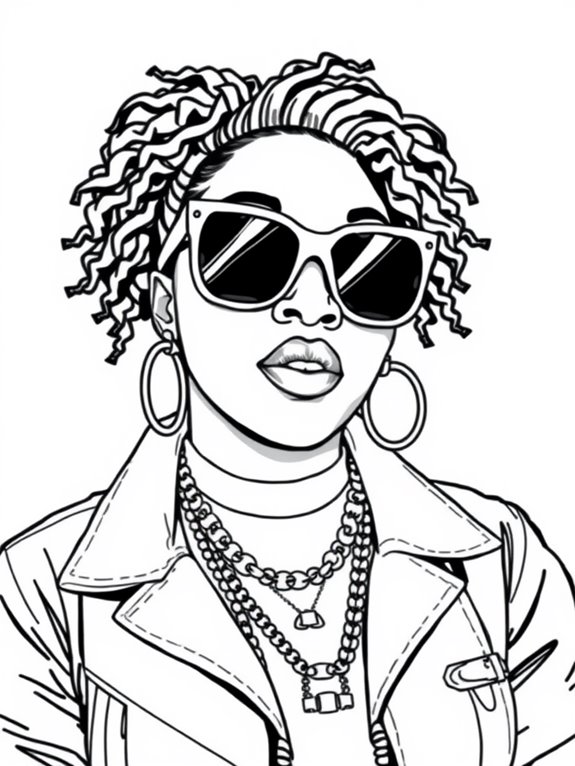 missy elliott coloring page