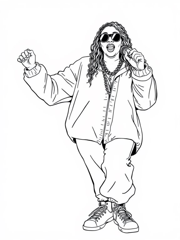 missy elliott coloring page