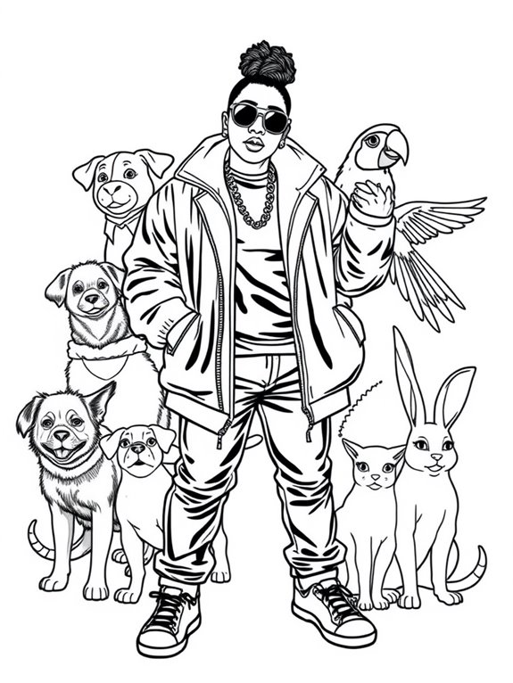 missy elliott pet coloring page