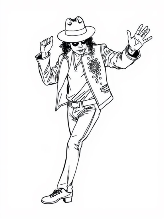 moonwalk coloring page art