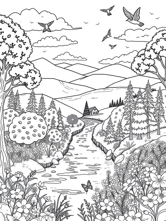 nature inspired nas coloring page