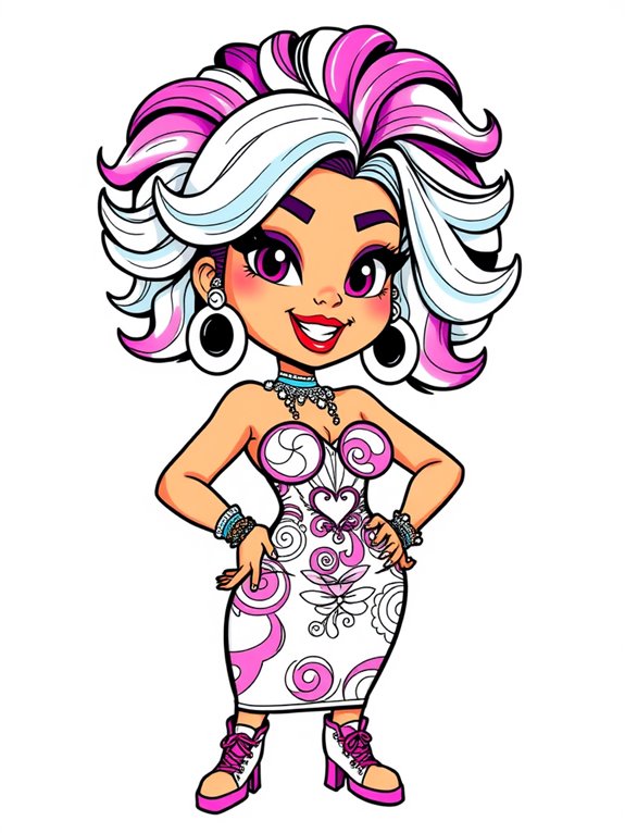 nicki minaj coloring page