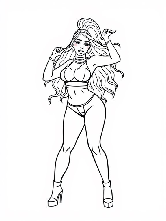 nicki minaj dance coloring page