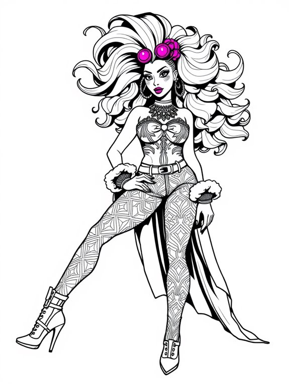 nicki minaj fashion coloring page