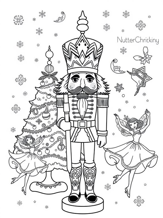 nutcracker themed coloring activity