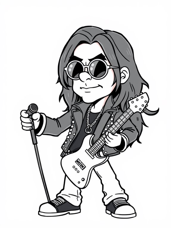 ozzy osbourne coloring page