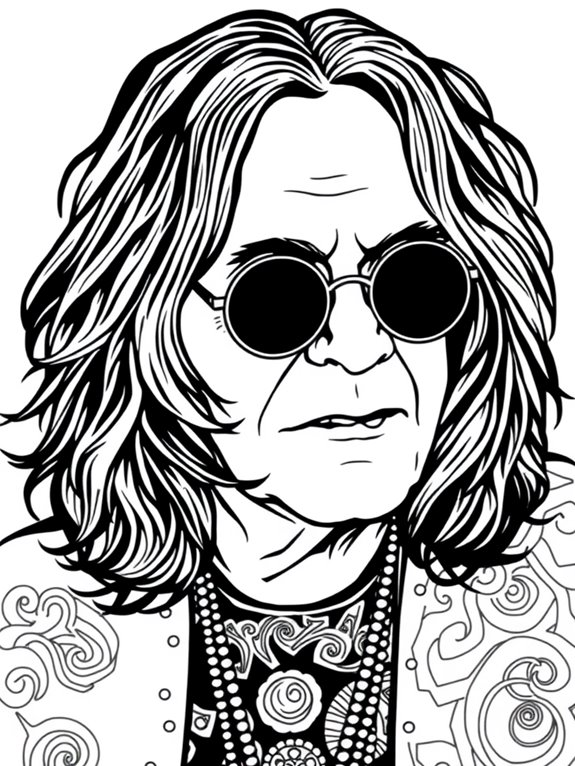 ozzy osbourne coloring page