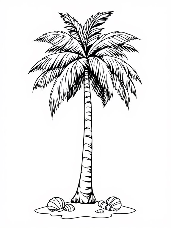 palm tree coloring activity