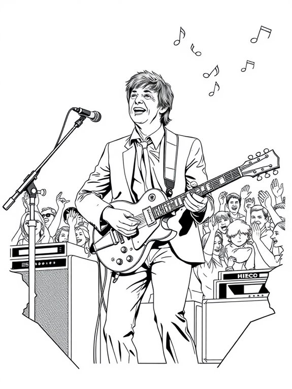 paul mccartney concert coloring page