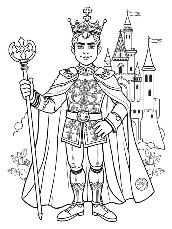 prince coloring page design