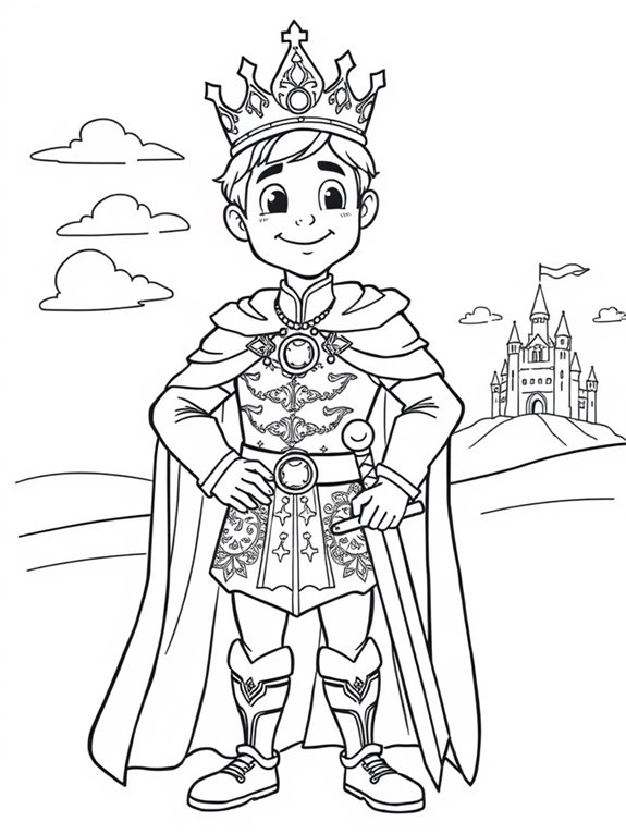 prince line art coloring