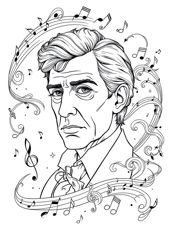 rachmaninoff coloring page art