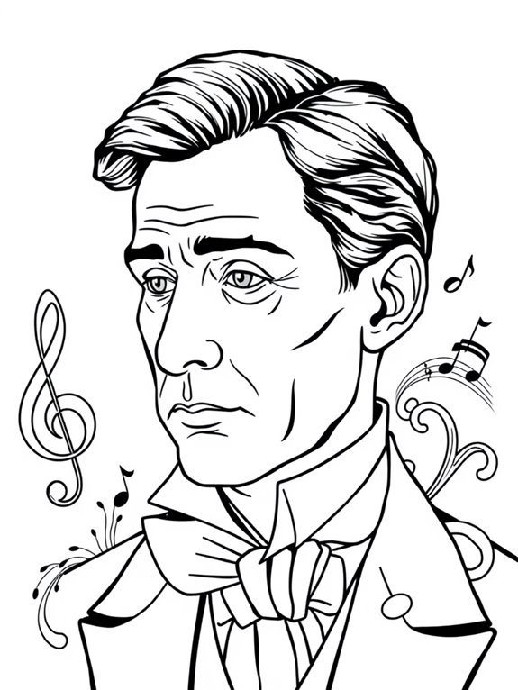 rachmaninoff coloring page design