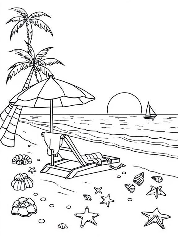 relaxing seaside coloring experience