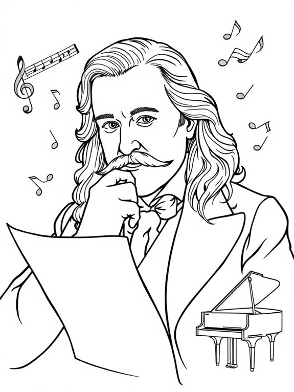 richard wagner coloring page