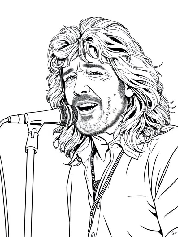 robert plant coloring page