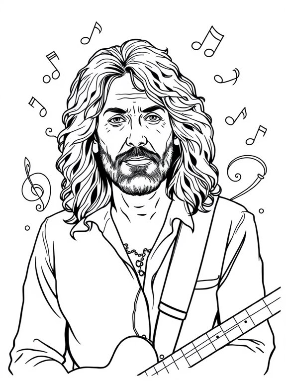 robert plant coloring page