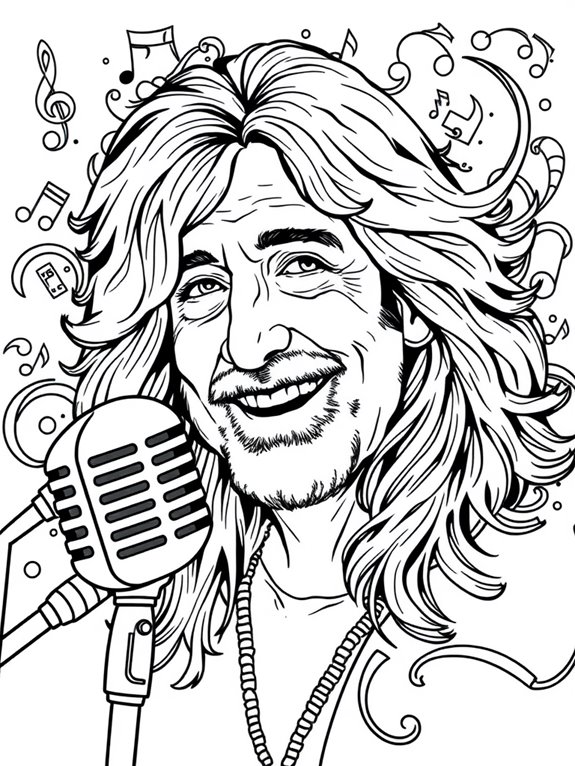 robert plant coloring page