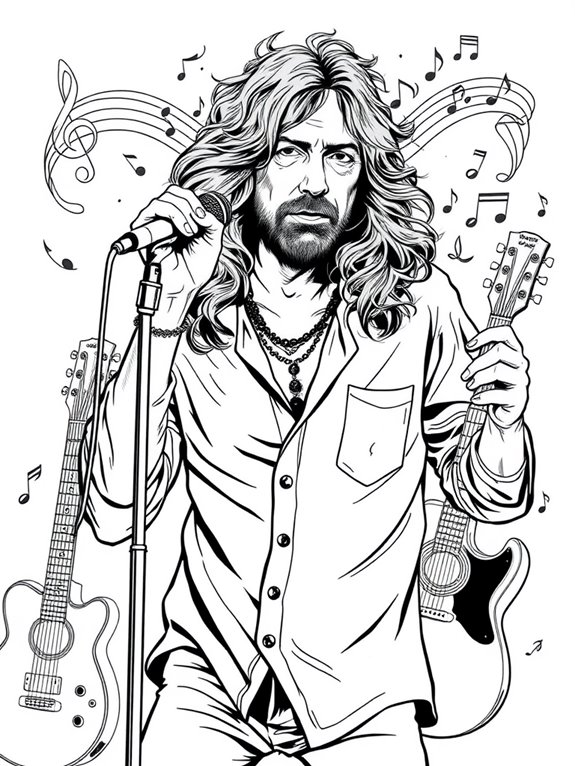 robert plant coloring page