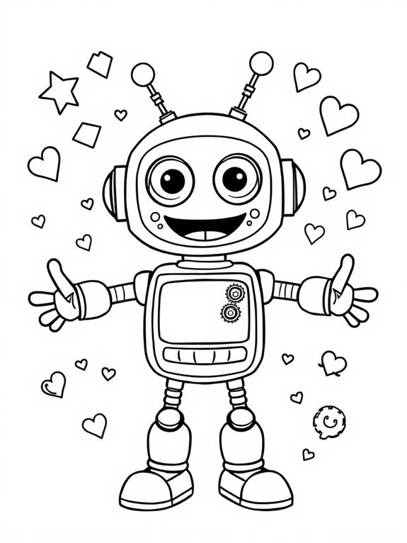 robot coloring activity fun