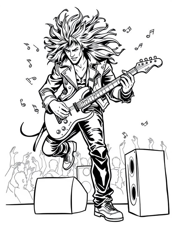 rock star coloring activity