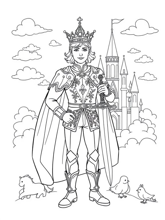 royal prince coloring activity