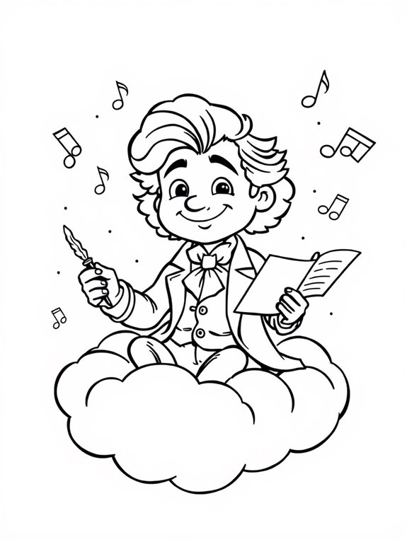 schubert cartoon character coloring