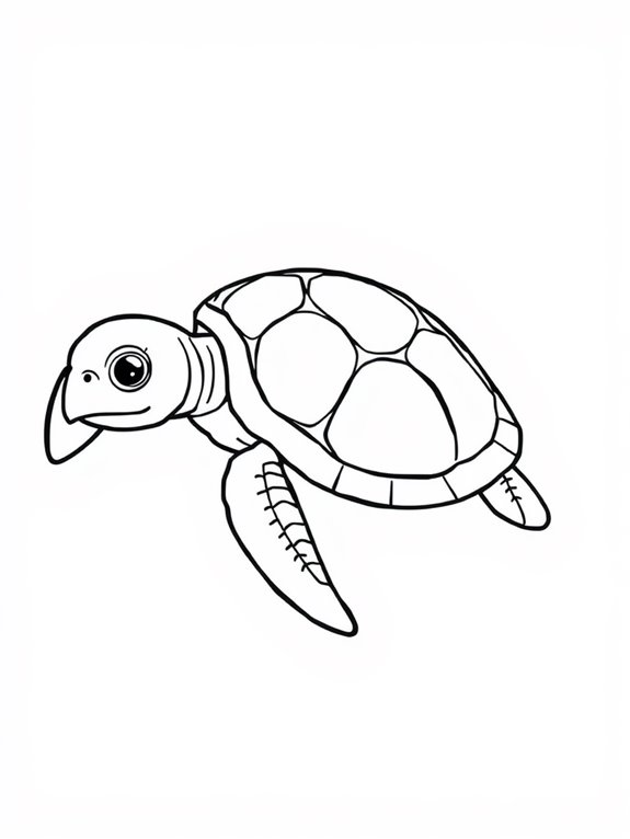 sea turtle coloring page