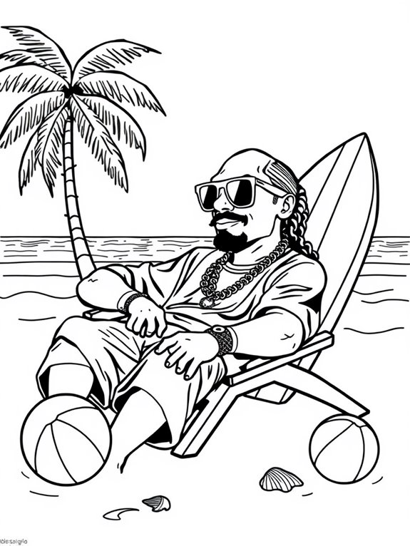 snoop dogg beach relaxation scene