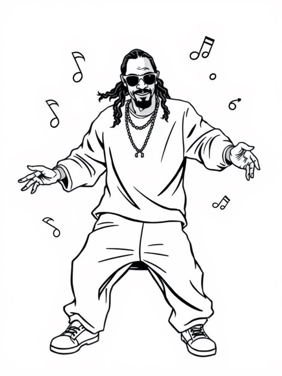 snoop dogg dance coloring page