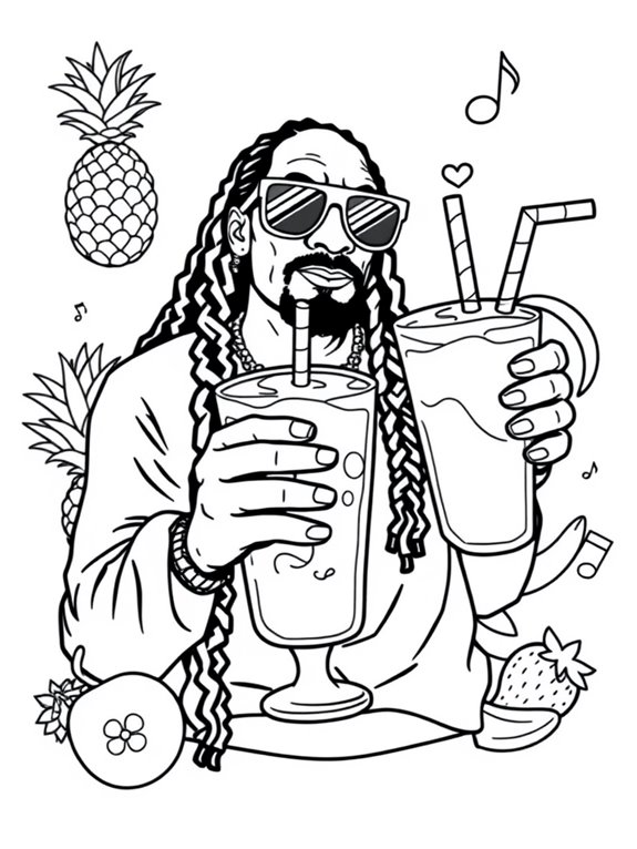 snoop dogg enjoying smoothie