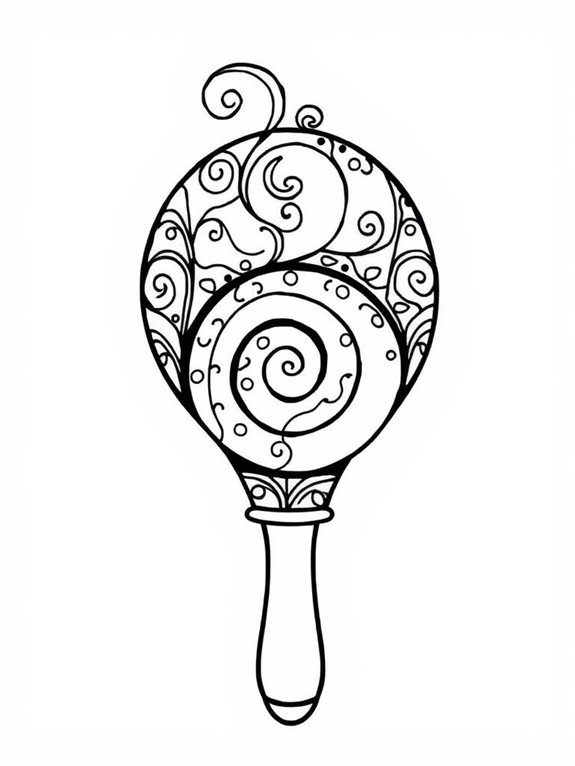 spiral maraca coloring activity