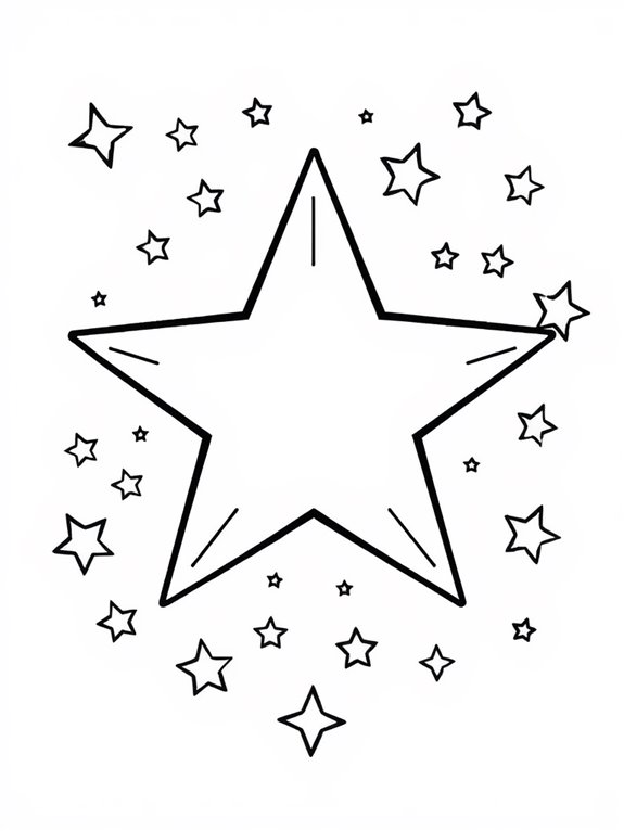 star coloring activity page