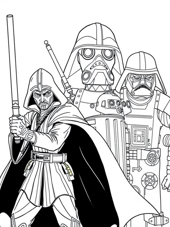 star wars character coloring page