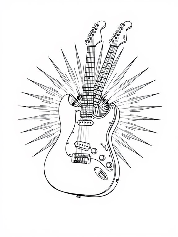 starburst fender guitar coloring