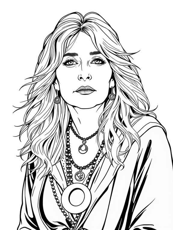 stevie nicks coloring page