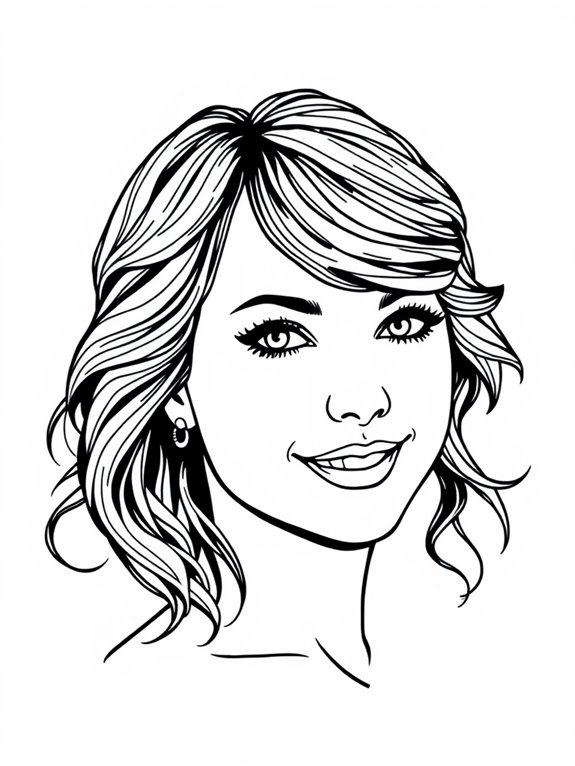 taylor swift coloring page