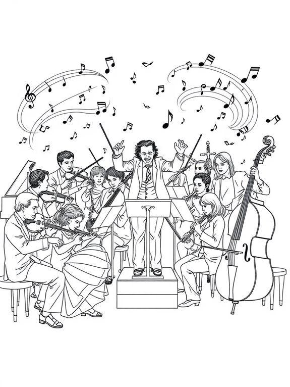 tchaikovsky orchestra coloring page