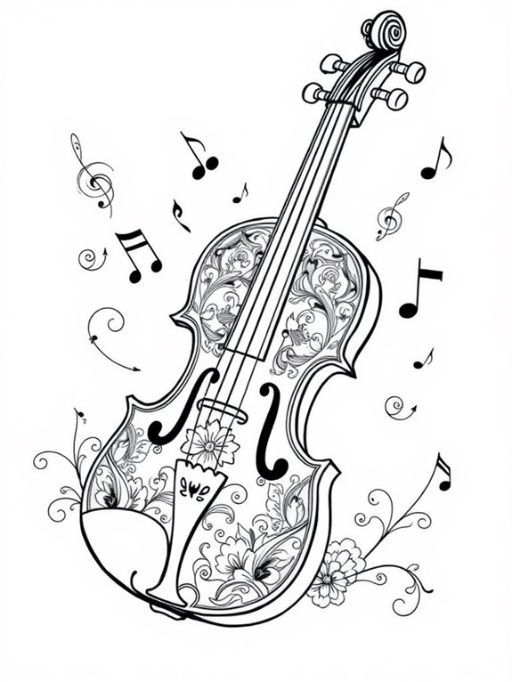 tchaikovsky violin coloring page