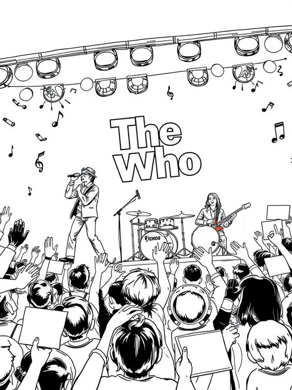 the who concert coloring page