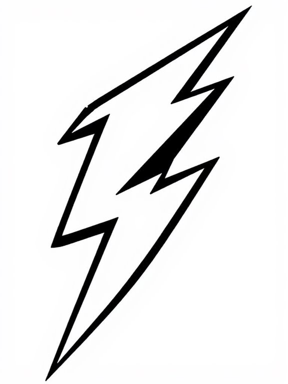 thunderbolt logo coloring activity