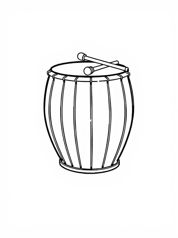 timpani drum coloring activity