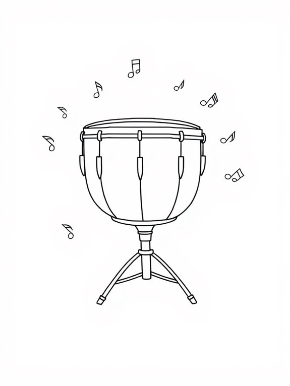 timpani drum coloring activity