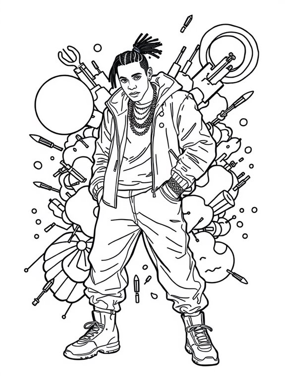 travis scott coloring page