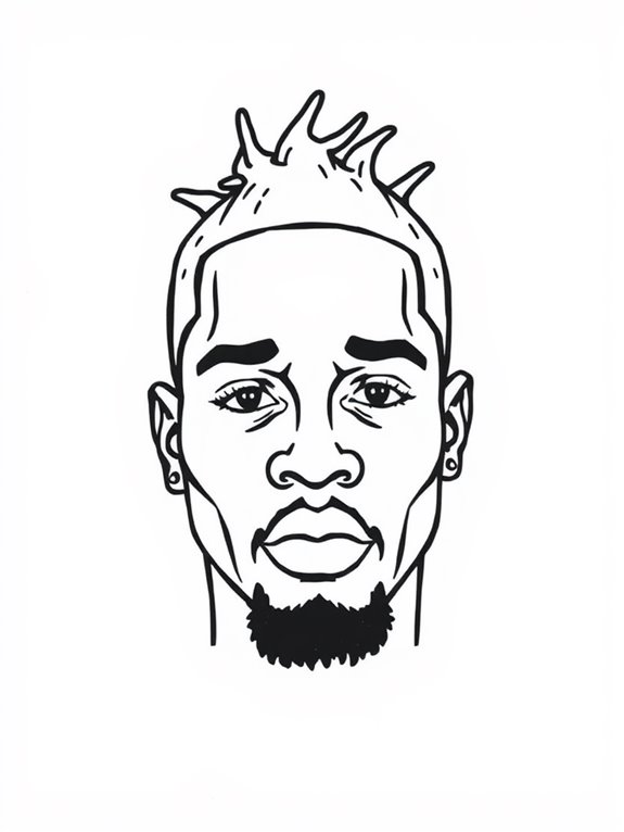 travis scott coloring page