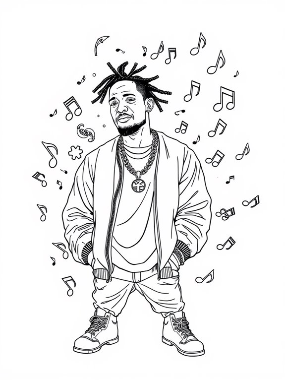 travis scott coloring page